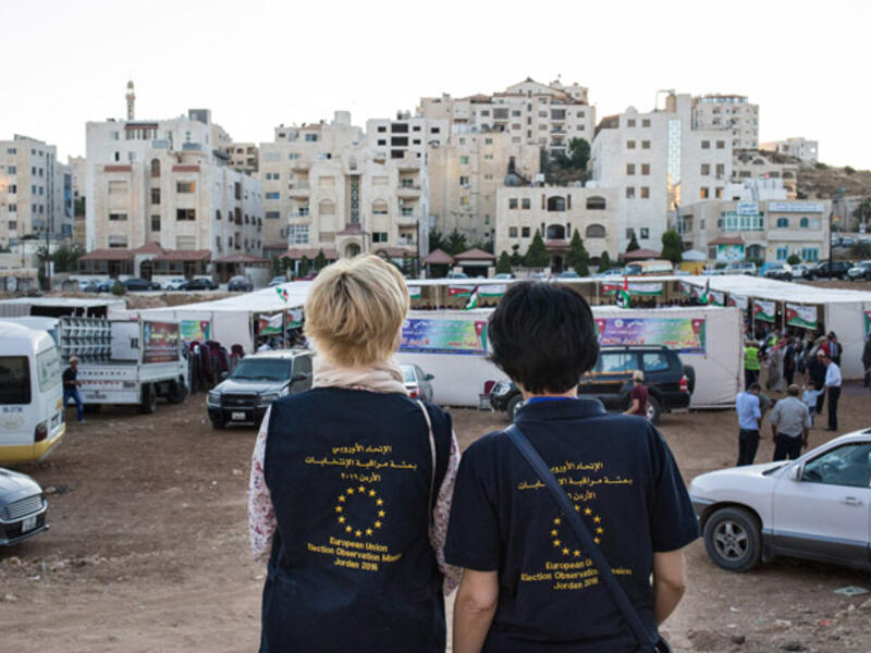 Jordan welcomed independent, international observers from the European Union, China, the Arab League, and others who monitor the electoral process and then present reports on their findings. They are particularly interested in seeing how the new election law, which abolished the one-person, one-vote system, will play out.