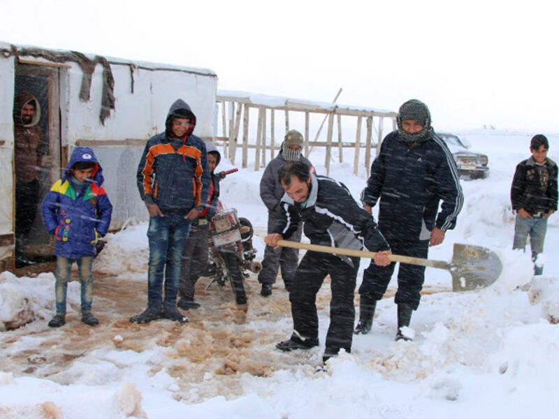 The tents may still be standing in "Tafesh" refugee camp, south of Beirut (or maybe “floating” is the more accurate description!). Many of the structures could not withstand the blizzard in the Bekaa Valley, where 400,000 Syrian refugees are sheltering from heavy rains and flooding.
