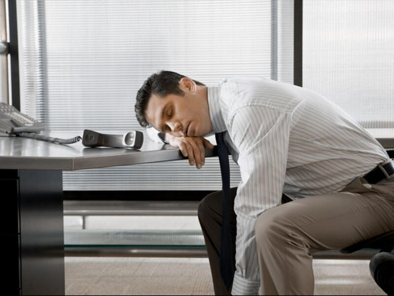 sleeping in office