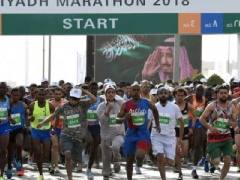 A 79-year-old Saudi man complete the 21-kilometre Half-Marathon. (AFP/File)