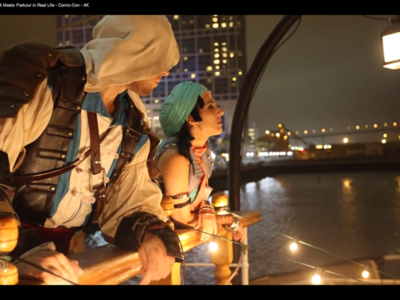 A video game acted out, Assasin's Creed meets Parkour is amazing. (YouTube screengrab)