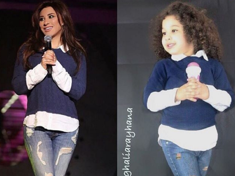 Ghalia Rayhana has made herself a name on Instagram by 'twinning' Arab celebrities. (Instagram)
