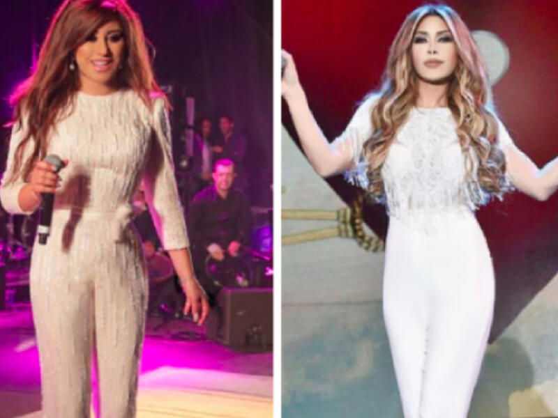 White jumpsuit look battle