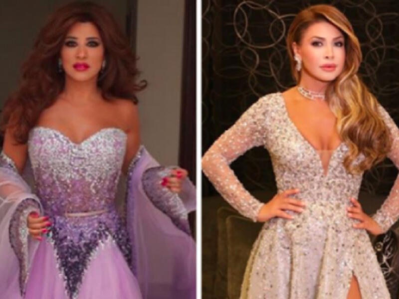 Najwa and Nawal in grand royal like dresses