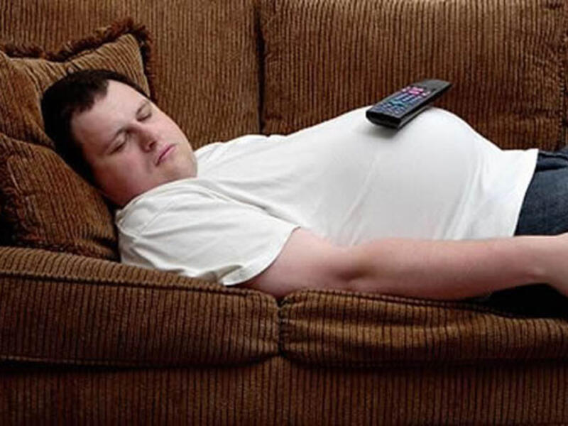fat man on couch