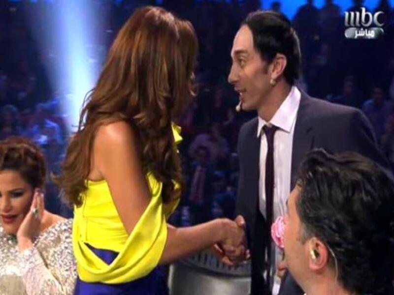 الأردني أسعد الأسعد مع نجوى كرم في عرب أيدول