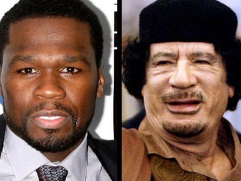 50 Cent- took more than his 50 cents, to sing and dance for Gaddafi Junior, Mutassim, in 2005 at VFF. He didn&amp;amp;#039;t give the money to chartity but instead dreamed up a violent video game: Blood on the Sand on PS3, Xbox 360 2009.