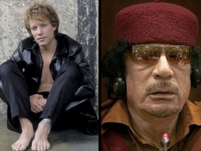 Jon Bon Jovi- attended or even sang at a Gaddafi bash.