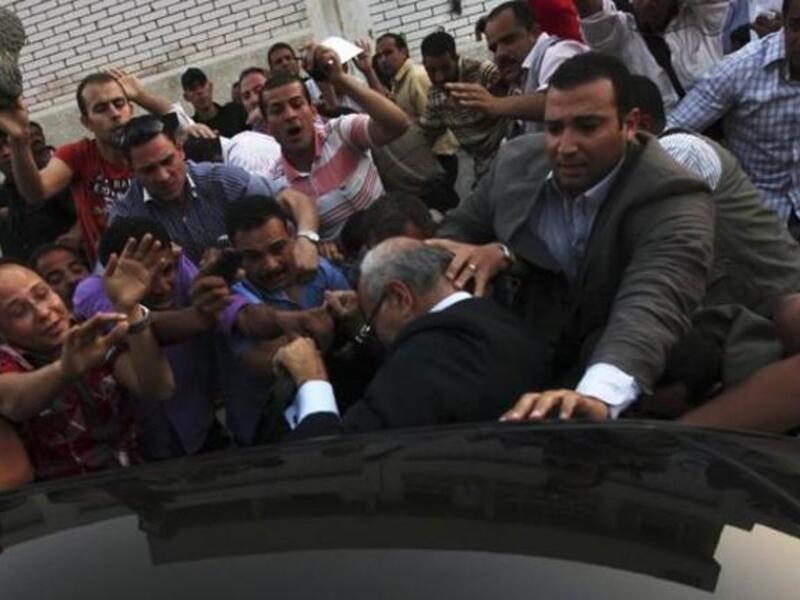 Ahmed Shafiq's had a shoe thrown at him during elections