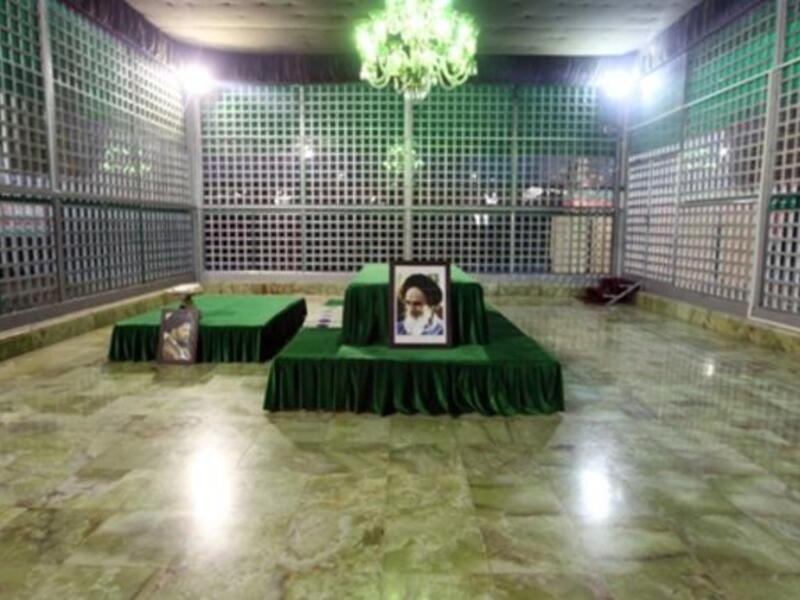 The shrine of the late founder of the Islamic Revolution Ayatollah Ruhollah Khomeini at Khomeini's mausoleum in Tehran.