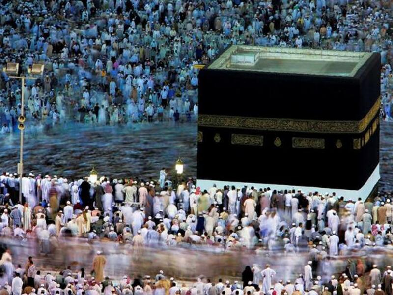 Tawaf is the ritual of walking around the Ka'aba seven times, again figuratively enacting the Qaranic story: It is said that when one has his/her first glance at Ka’aba, whatever prayers one makes is granted.