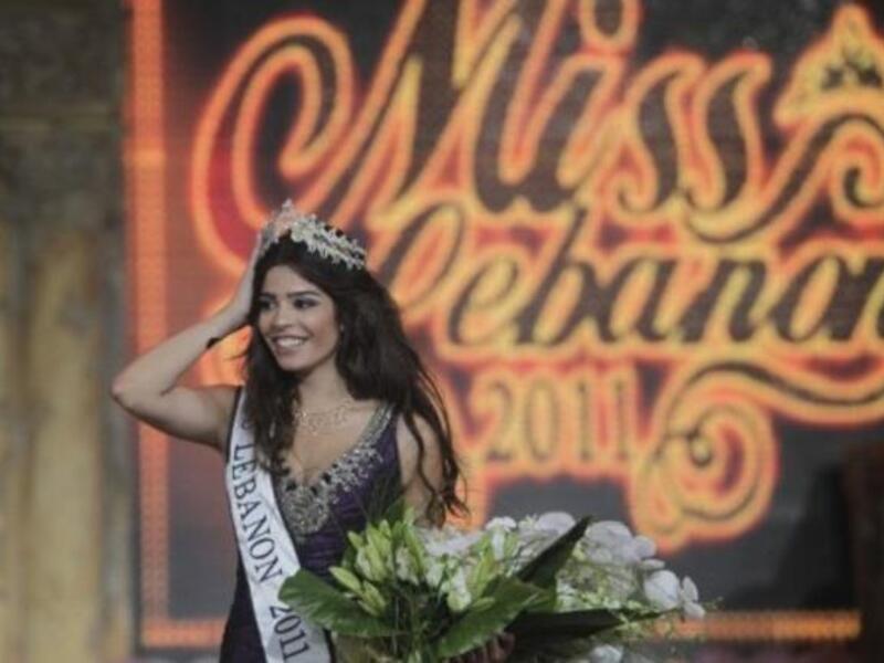 Yara Khoury Mikael is crowned after winning the Miss Lebanon 2011 beauty contest.