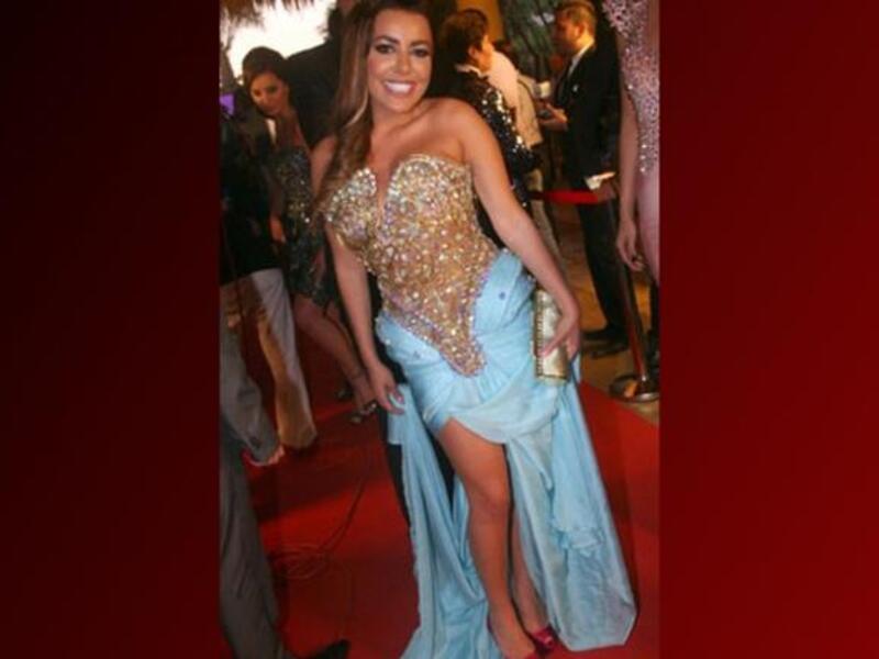 Sara el Hani nabs worst dressed Murex D'or in blue
