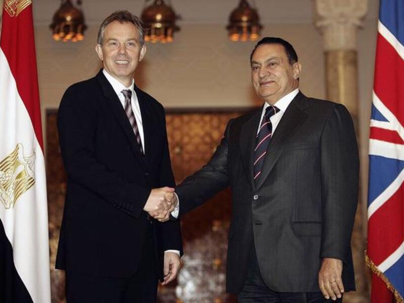 Tony Blair gave him the thumbs up! He impressed Tony Blair til the end, as former British PM, now an envoy to the Israeli-Palestinian peace process, in February 2011, commended him for his role for peace and keeping dangerous elements at bay: Mubarak is 'immensely courageous and a force for good'.