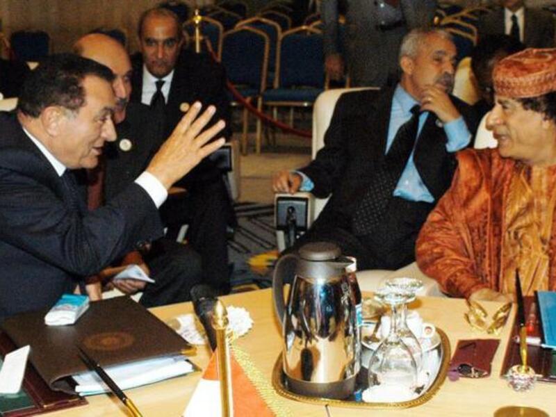 Mubarak and Gaddafi