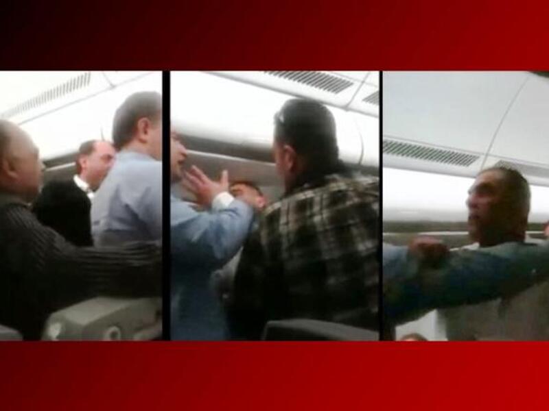 Lebanese fight or mashkal on MEA flight