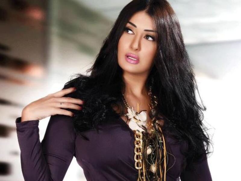 Ghada Abdel Razek looks awkward in model pose