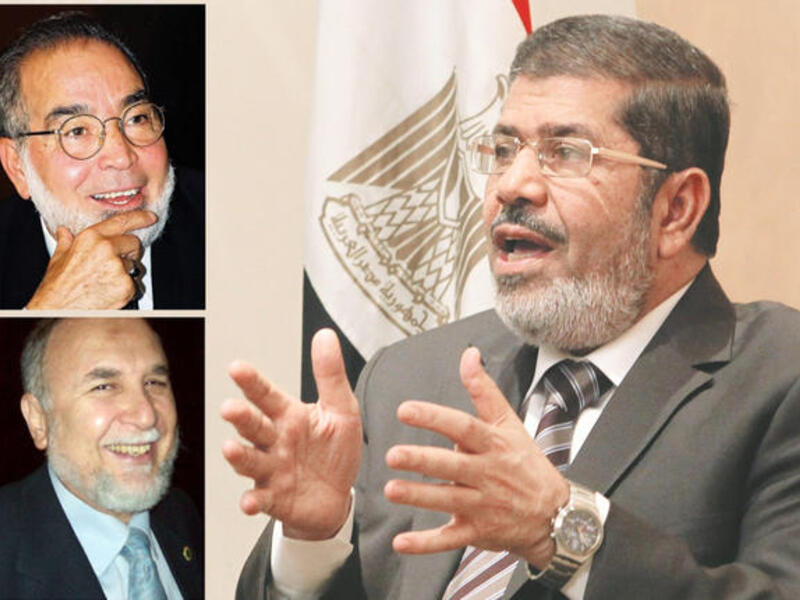 Hassan Youssef (top) is supporting Mursi (below); Wagdi Al-Arabi (R)