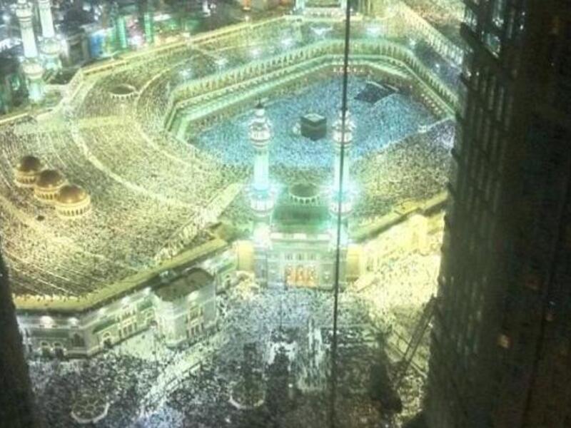 "Would you like a room view of Ka'aba, Sir?": With many rooms directly 'facing' the Ka'aba, the cubical building housing
the black stone towards which over a billion Muslims turn in prayer, the Abraj al-Bait village can charge extortionate prices that the 
majority of pilgrims cannot dream of. A one-room studio apartment starts at $650,000.