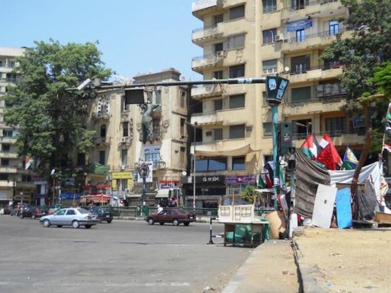 The old regime suspended in the wind over Tahrir Square 