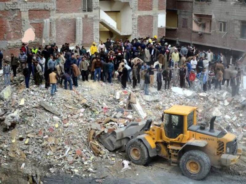 انهيار مبنى في الاسكندرية