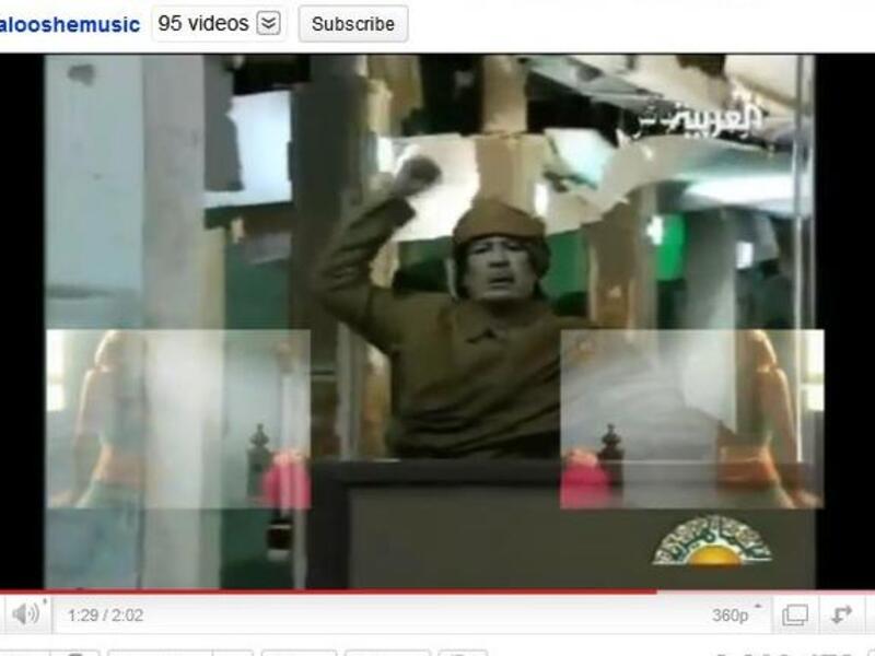 YouTube spoof that almost celebrates his megalomania, by the Israeli musical blogger that spotted its musical dance potential: protesters have since promised that if the Gaddafi regime is toppled, they will dance the Zenga-Zenga in the square.