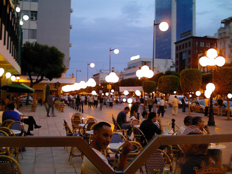 Borkeiba street, Tunisia observes Ramadan