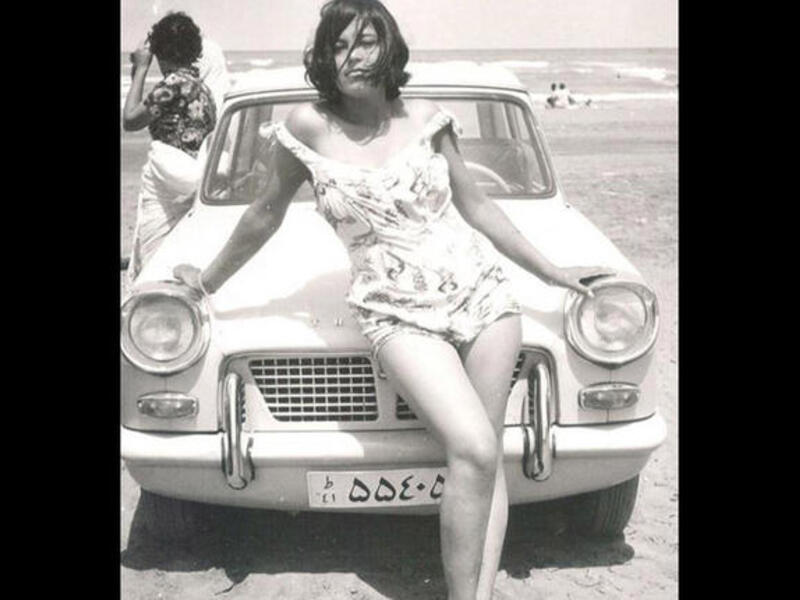 Tehran a woman on the beach