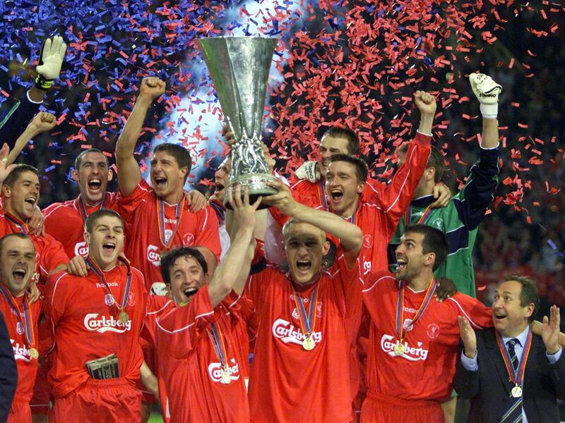 ليفربول الإنجليزي: فاز باللقب 3 مرات أعوام 1973 و 1976 و 2001، وحل ثانياً عام 2016.