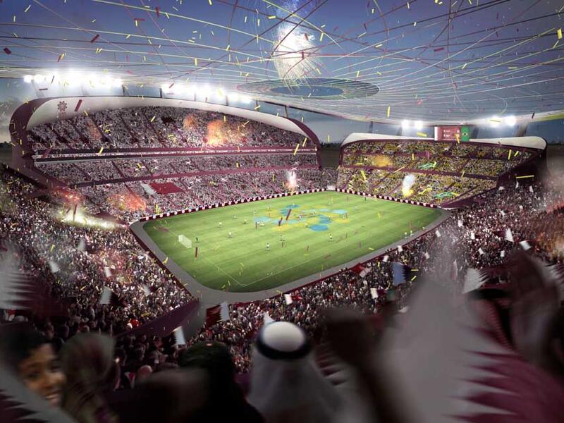 Construction for the Lusail Stadium which will host the 2022 World Cup final is underway
