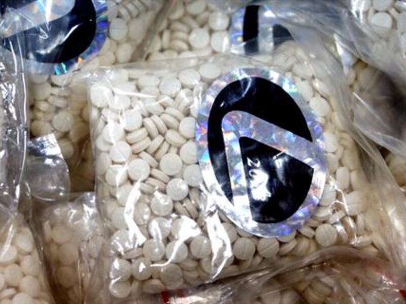 Captagon pills seized at Beirut port, Tuesday, Aug. 13, 2013. [The Daily Star/Mohammad Azakir]

