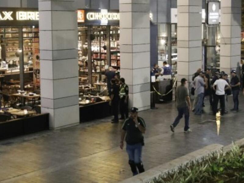 The scene of the June 8 Tel Aviv shooting (AFP)