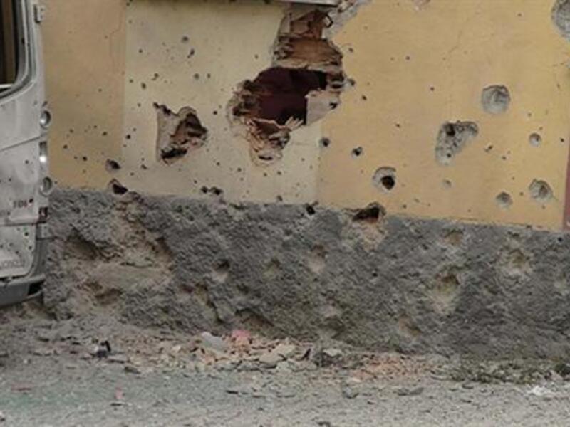 Two rockets were fired from the Syrian side of the border, damaging a high school and other buildings in Kilis. (Twitter/Hurriyet Daily News)