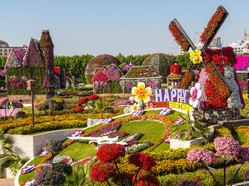Dubai miracle garden contains more than 45 million flowers, that are combined to form amazing sculptures. (Shutterstock/ File Photo)