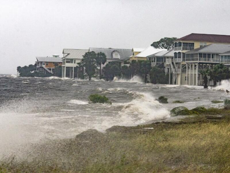 The hurricane is forecast to hit the Florida Panhandle at a possible category 4 storm. (Mark Wallheiser/Getty Images/AFP)