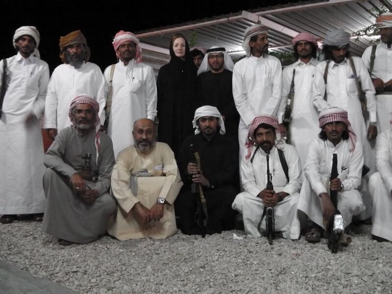 Kendall with Yemeni tribesmen. (Elisabeth Kendall)