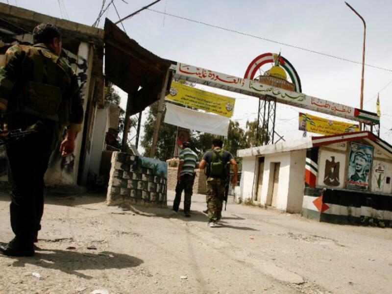 The entrance to the Ain el-Hilweh Palestinian refugee camp is seen in Sidon, Lebanon. (AFP/File)