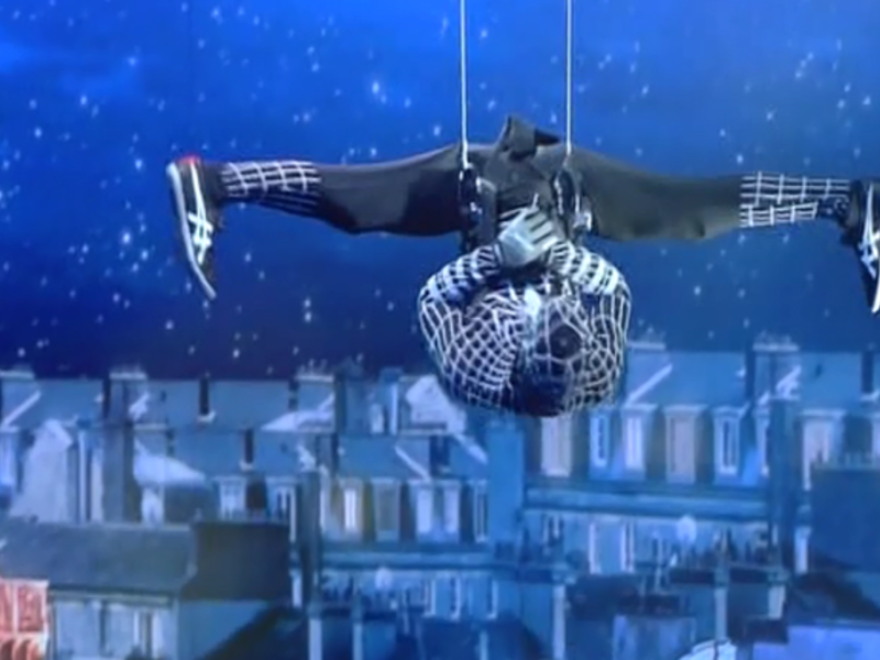Spiderman act: "Karimbo" went through to the finals last night. (Image: Facebook)