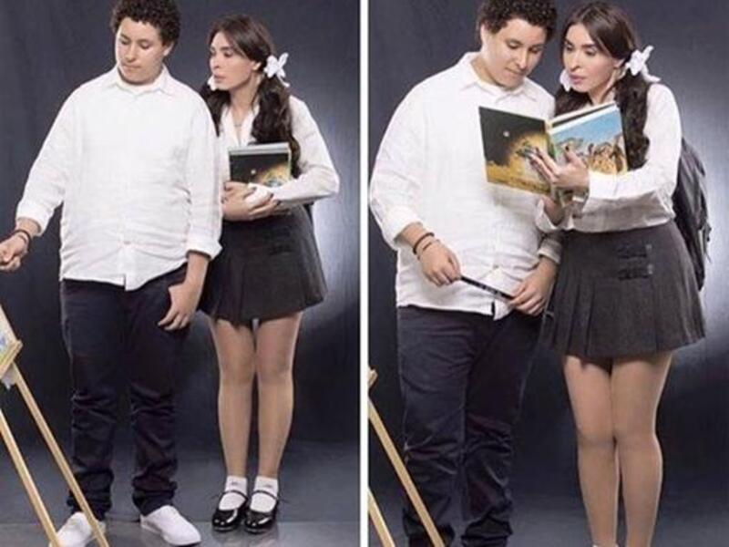 Model Mom? Egyptian dancer Dina looks immodest in a photo shoot with her only son on Mother's Day! (File photo)