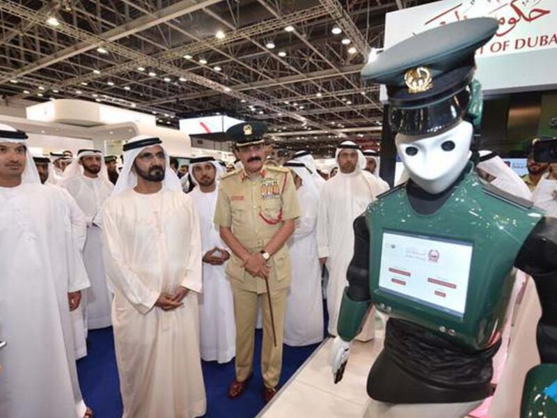 The Dubai Police chief said the androids will get more intelligent over time. (Twitter)