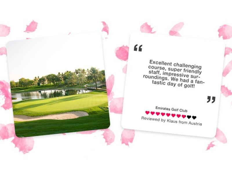 The Most Loved Course in Dubai is: Emirates Golf Club.
Surrounded by meandering fairways and lakes, the Majlis Course is the first grass course in the
Middle East. Emirates Golf Club is home to many European and PGA Tour events, the course
frequently welcomes the world’s top players such as Tiger Woods and Ernie Els. 