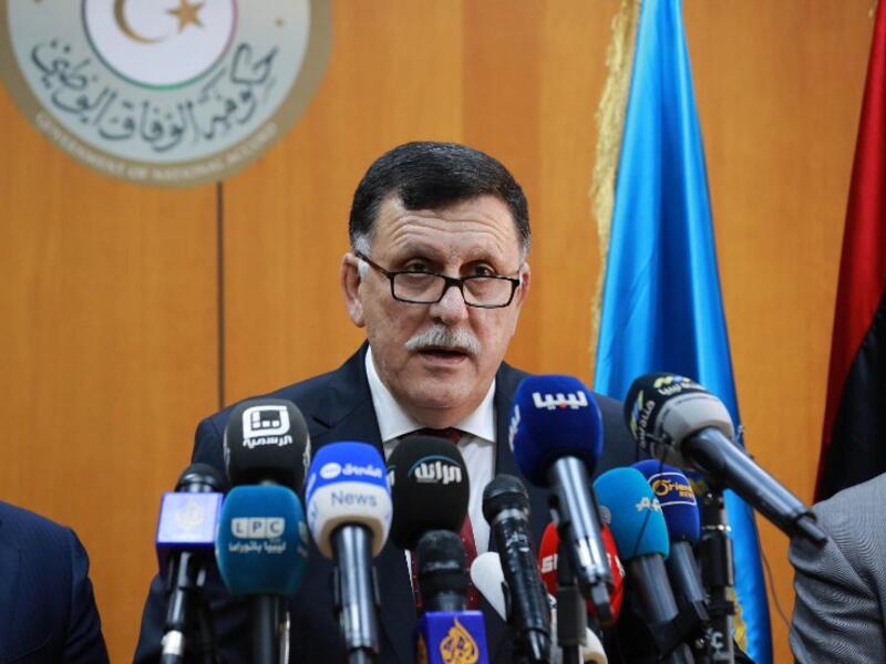 Libyan Prime Minister Fayez al-Sarraj addresses the UN-backed unity government (GNA). (AFP/File)
