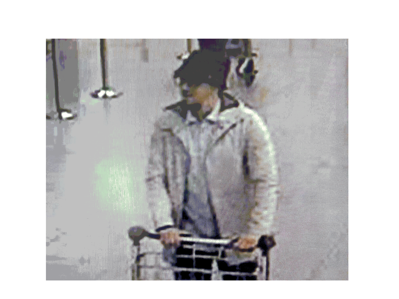 Cheffou was suspected to be the man pictured in CCTV footage alongside suicide bombers Najim Laachraoui and Brahim el-Bakraoui in the departures terminal on Tuesday morning. (CCTV Footage)
