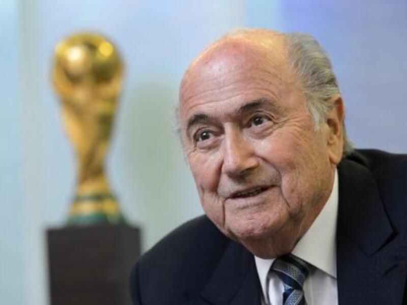 President of FIFA, Sepp Blatter, gives an interview on May 15, 2015 at the organization's headquarters in Zurich. (AFP/Fabrice Coffrini)