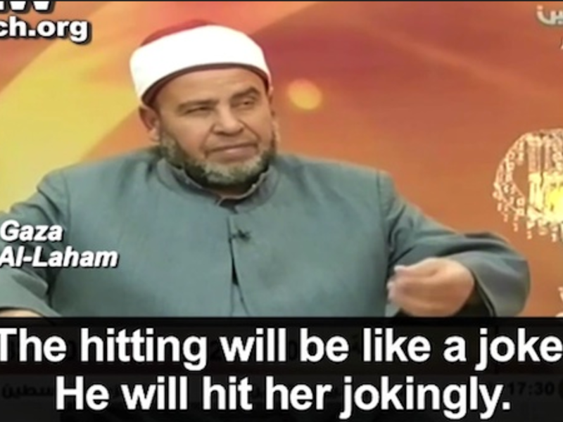 Hassan al-Laham reportedly said that a wife could be struck, but not in a way which would make her ugly. (Screenshot via YouTube)