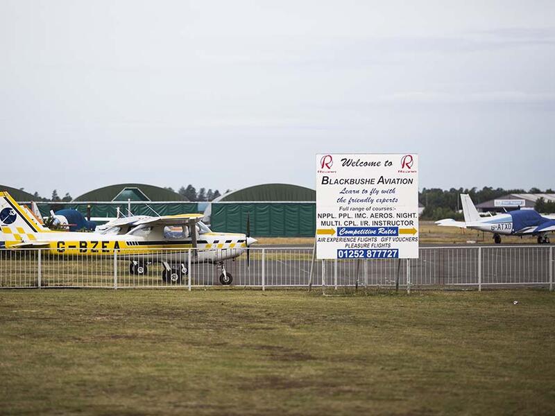 The Jordanian pilot of a private jet for the bin Laden family was among the victims of a plane crash at Blackbushe Airport in the UK on Friday. (AFP/File)