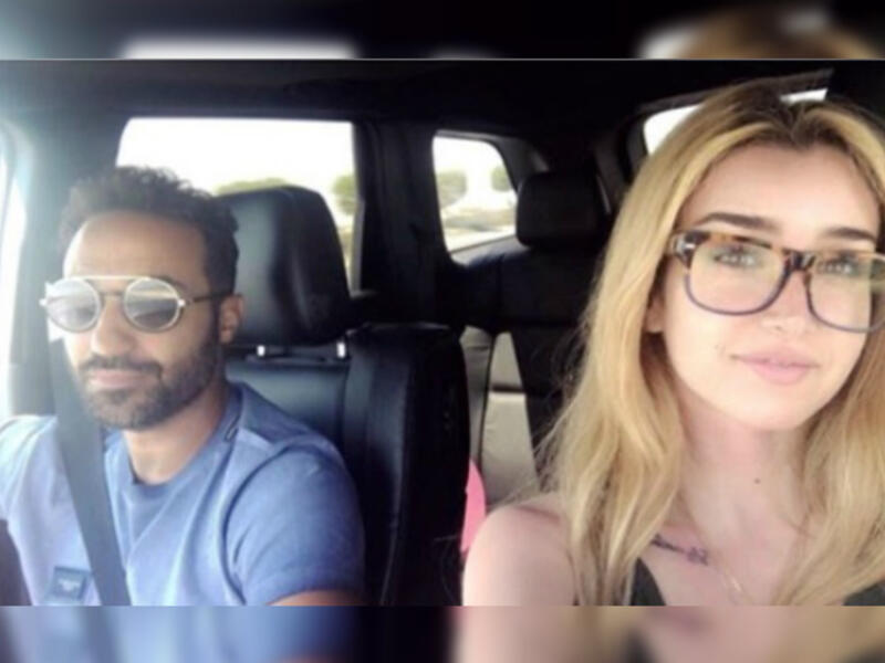 The couple met for the first time in the premiere of the film Harb Karmouz