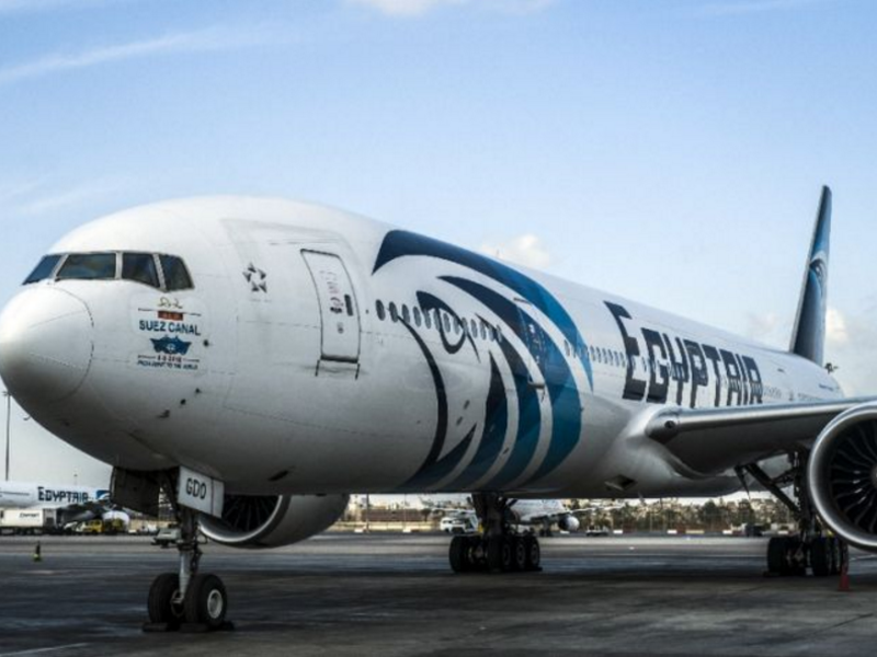 An EgyptAir plane, but not the same one that disappeared over the Mediterranean Thursday morning. (credit: AFP)