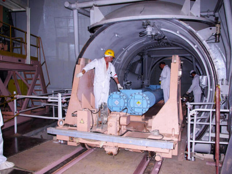 This handout image supplied by the IIPA (Iran International Photo Agency) shows a view of the reactor building at an Iranian nuclear power plant as the first fuel is loaded. (Image credit: Getty)