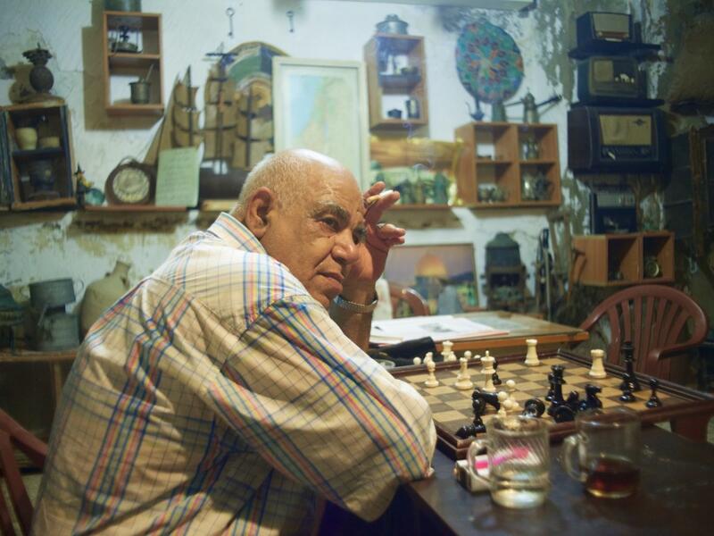 Mohammad Al-Khatib in his museum. (Photo credit: Martin Roux)